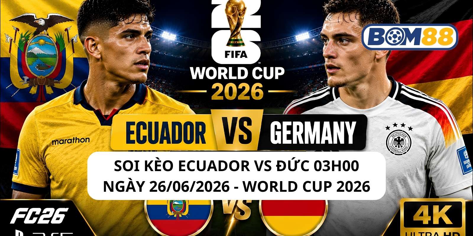 Đánh giá phong độ gần đây của 2 đội Ecuador vs Đức